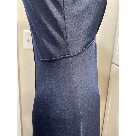 1970s Disco Dress Vintage Maxi Dress W/ Gem Details - Picture 5 of 11